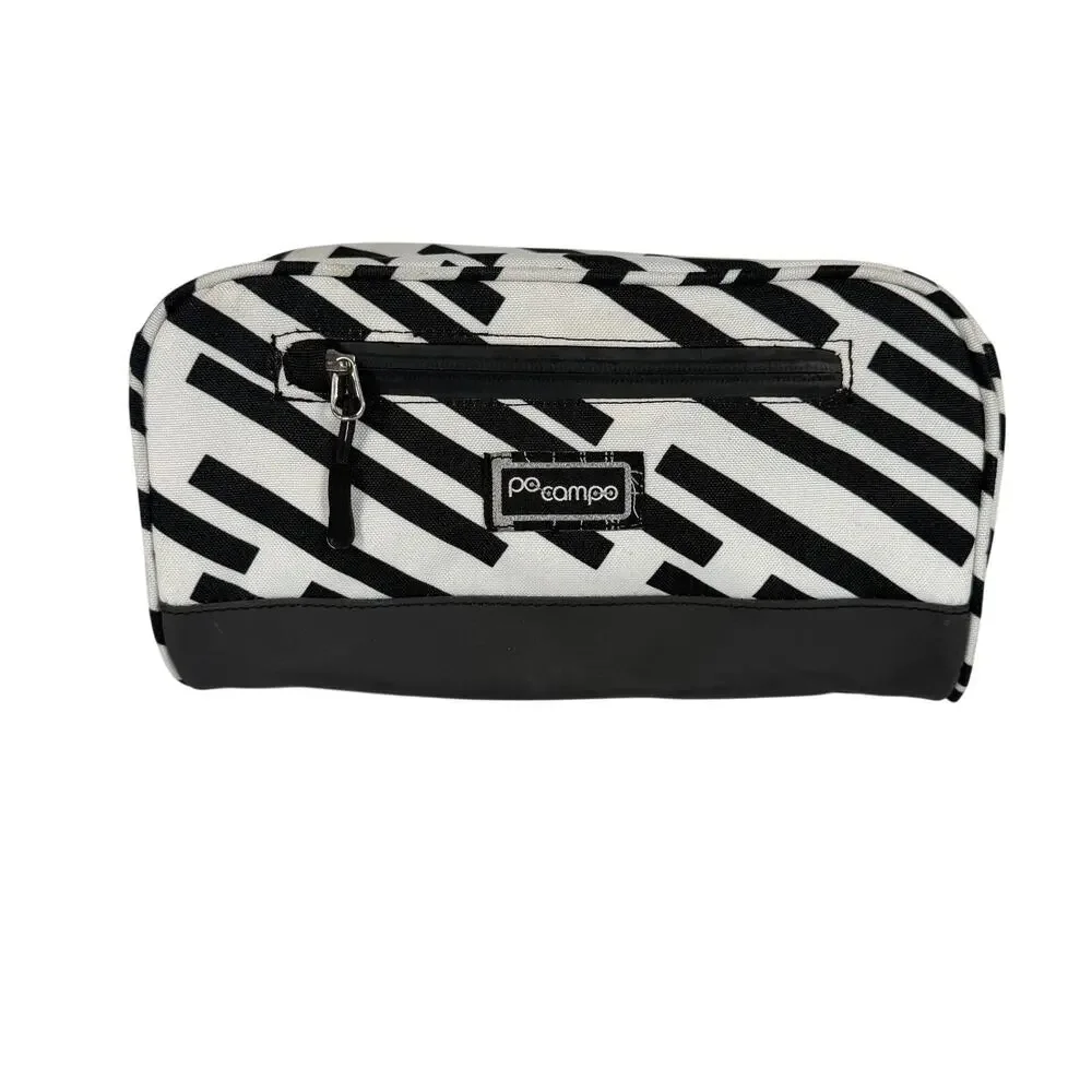 Po Campo Handlebar Bag Medium Black White Stripe Bike Cycling Shoulder Strap